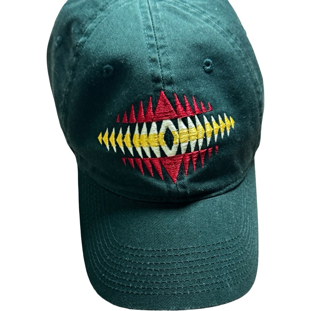 Pendleton Southwestern Embroidered Green Cotton Baseball Cap Hat Adjustable